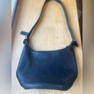 COACH Black Leather Hobo Shoulder Bag
